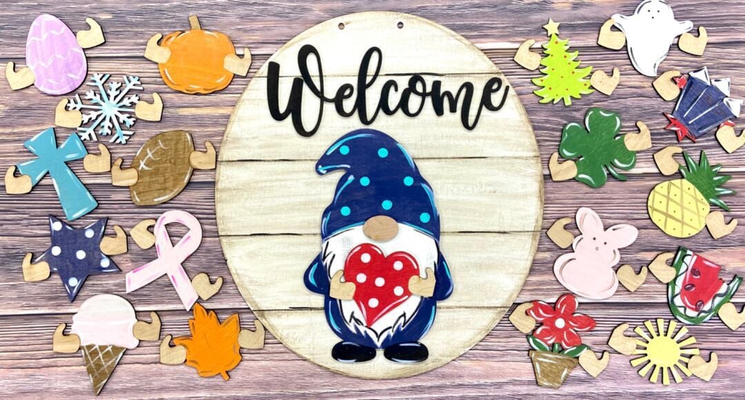 ๐ 49% OFF ๐-Cute 3D Seasonal Interchangeable Gnome Door Hanger