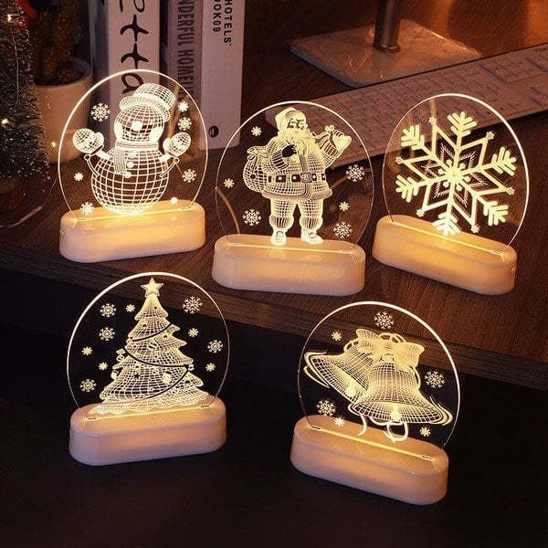 The New 2023 Santa Claus snowman Christmas Tree Lights bedroom decor night lights