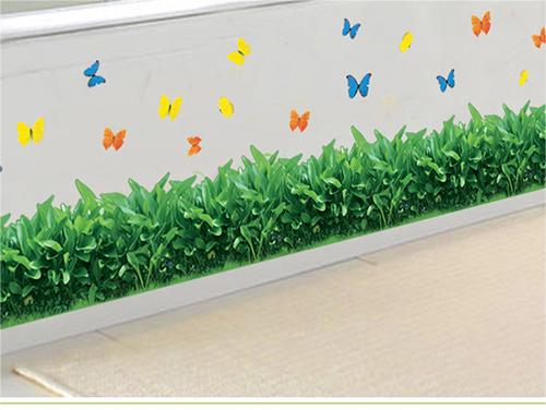 Nature Flowers Green Grass Wall Decoration Stickers Home Decoration