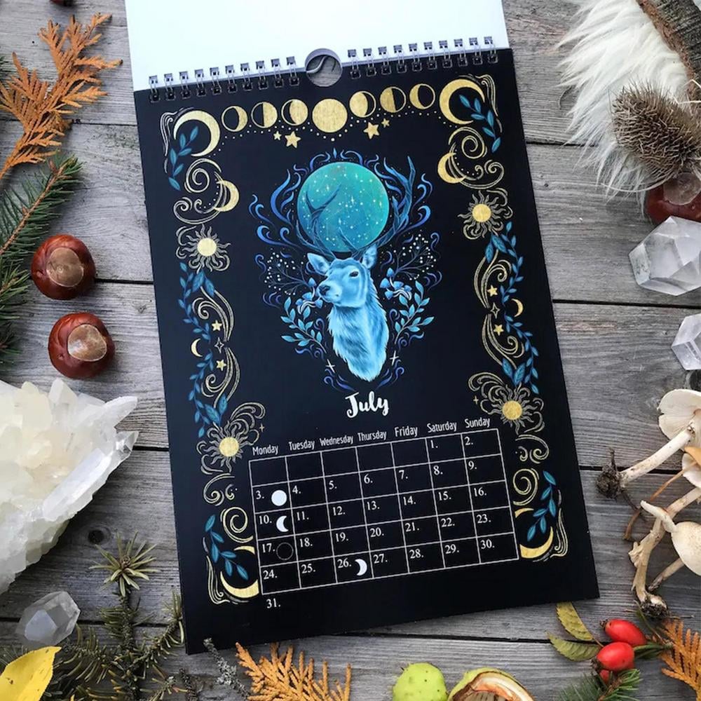 🔥Last Day 70% OFF-2023 Mysterious Animals Calendar Dark Forest Lunar Calendar
