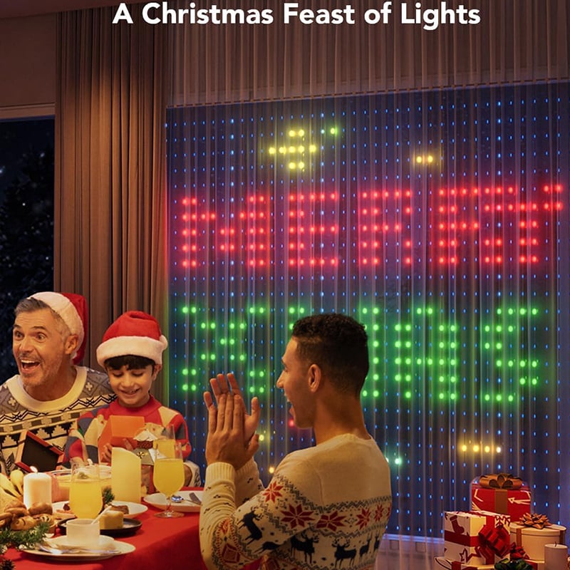 🔥2024 New Year Hot Sale🎁Color Waves LED Curtain Sync Lights