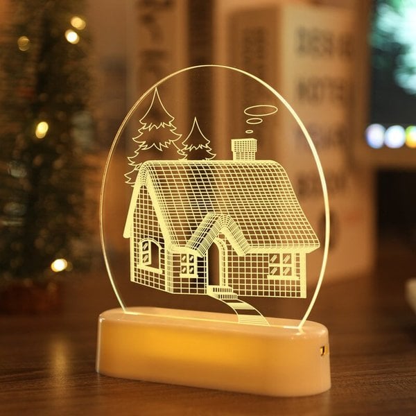 The New 2023 Santa Claus snowman Christmas Tree Lights bedroom decor night lights