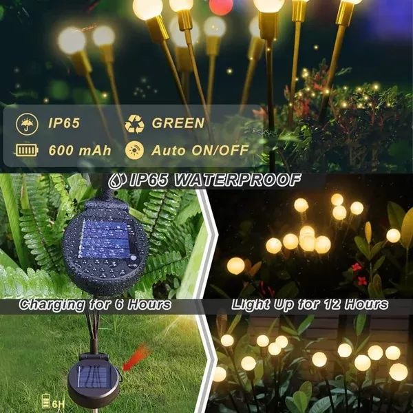 š„HOT SALE 49% OFFš„Solar Powered Firefly Garden Light