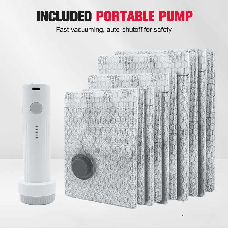 🔥LAST DAY -🔥 Travel Vacuum Storage Bags & Portable Pump Set