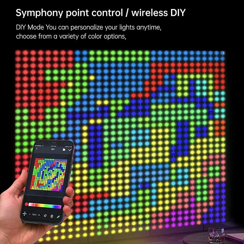 🔥2024 New Year Hot Sale🎁Color Waves LED Curtain Sync Lights