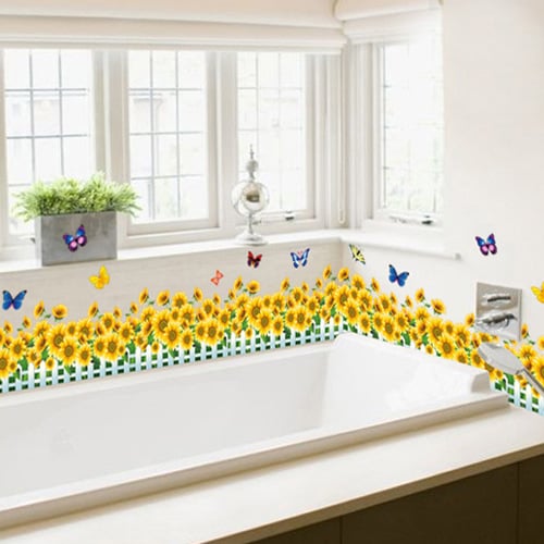 Nature Flowers Green Grass Wall Decoration Stickers Home Decoration