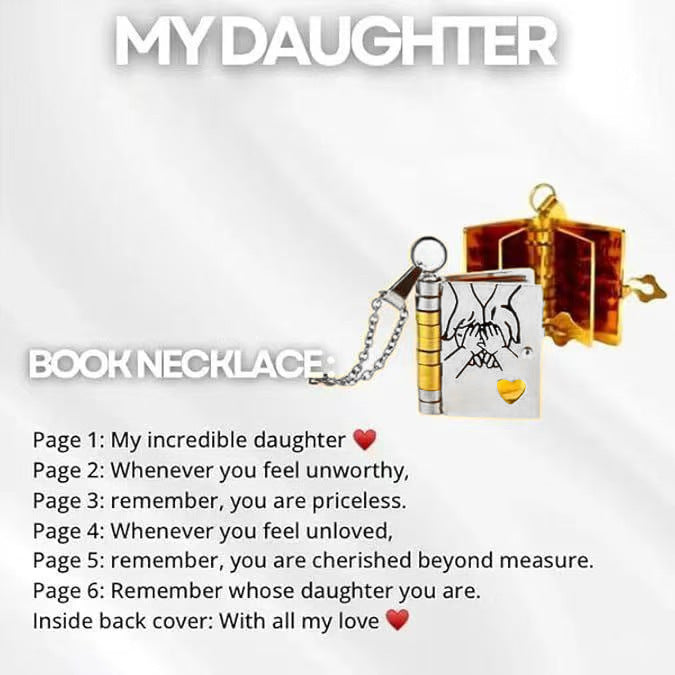 🔥LAST DAY🔥Book Necklace for Granddaughter