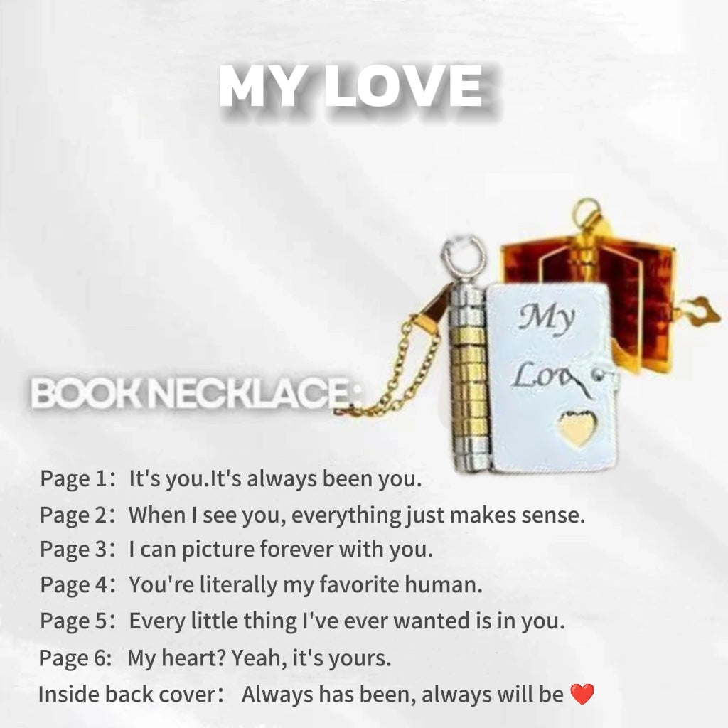 🔥LAST DAY🔥Book Necklace for Granddaughter