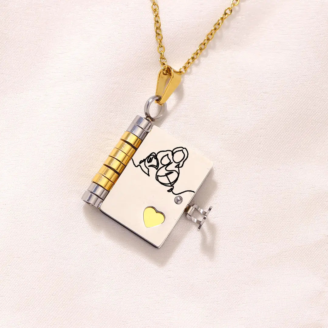 🔥LAST DAY🔥Book Necklace for Granddaughter