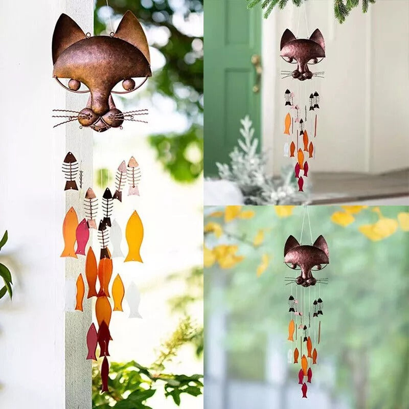 🔥HOT SALE🔥Handicraft Metal Fun Catfish Wind Chime🎐