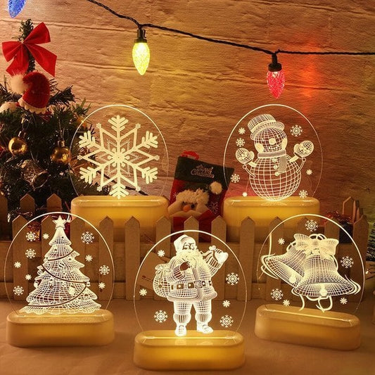 The New 2023 Santa Claus snowman Christmas Tree Lights bedroom decor night lights