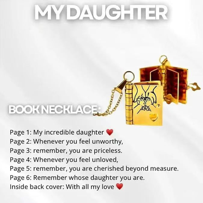 🔥LAST DAY🔥Book Necklace for Granddaughter