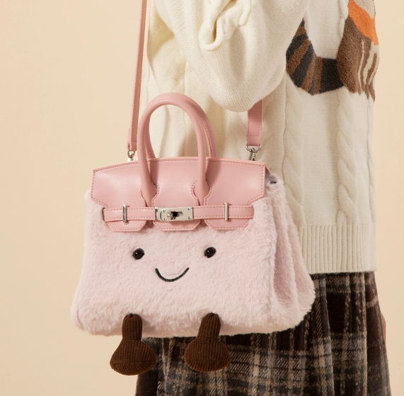 Plush platinum bag handbag shoulder bag