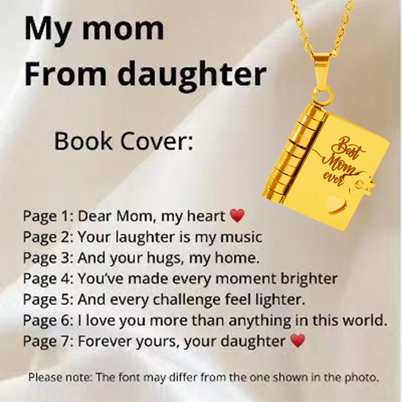 🔥LAST DAY🔥Book Necklace for Granddaughter