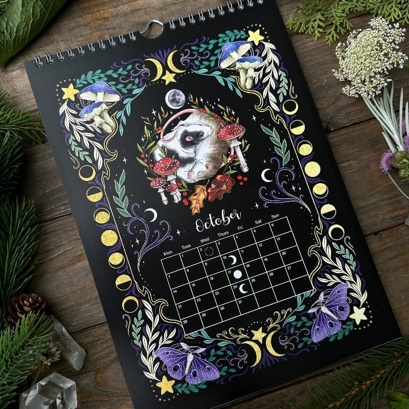 🔥HOT SALE 49% OFF - ✨Favorite paintings of the year- Calendar with moon phases📆
