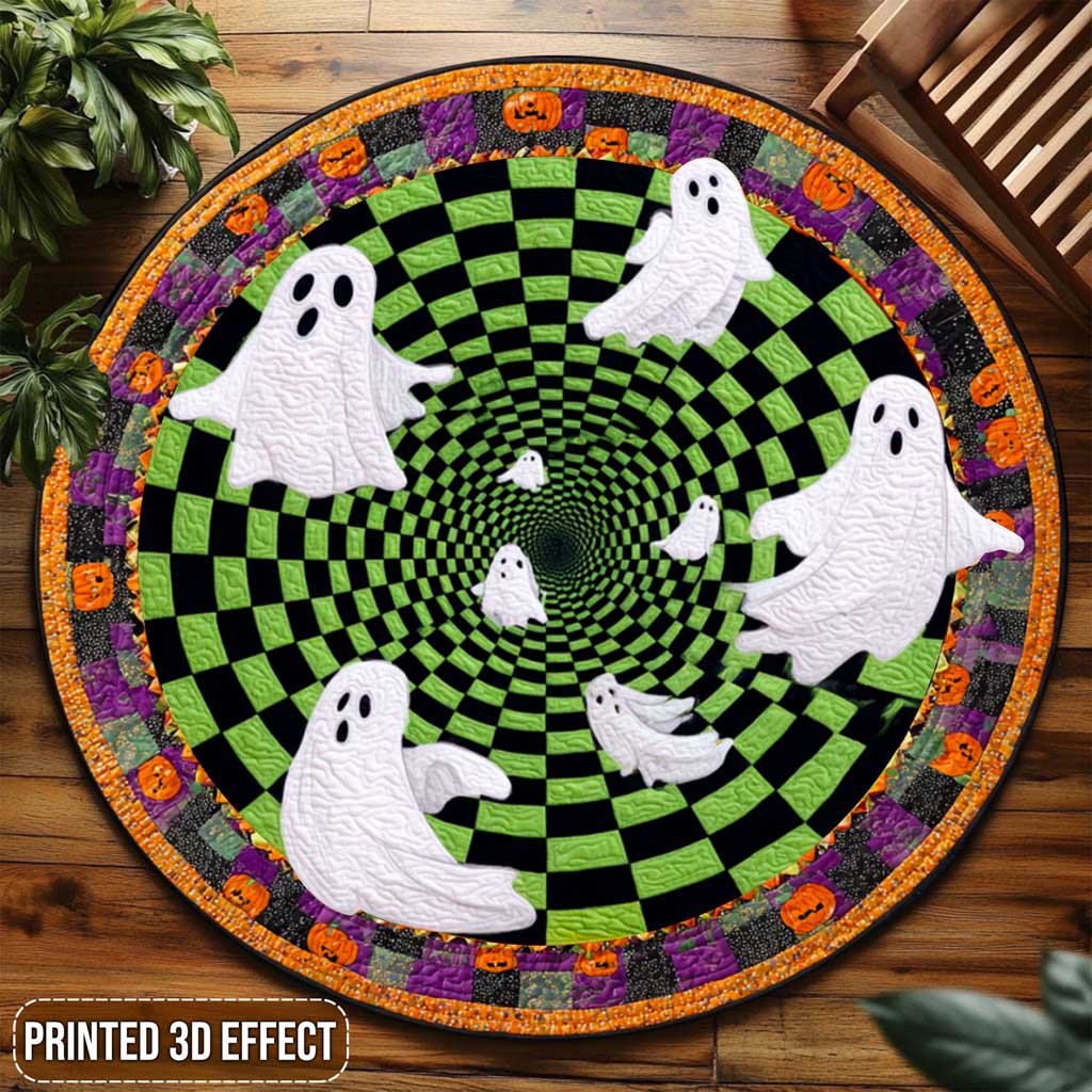 Halloween Cute Ghost 3D Printed Rug