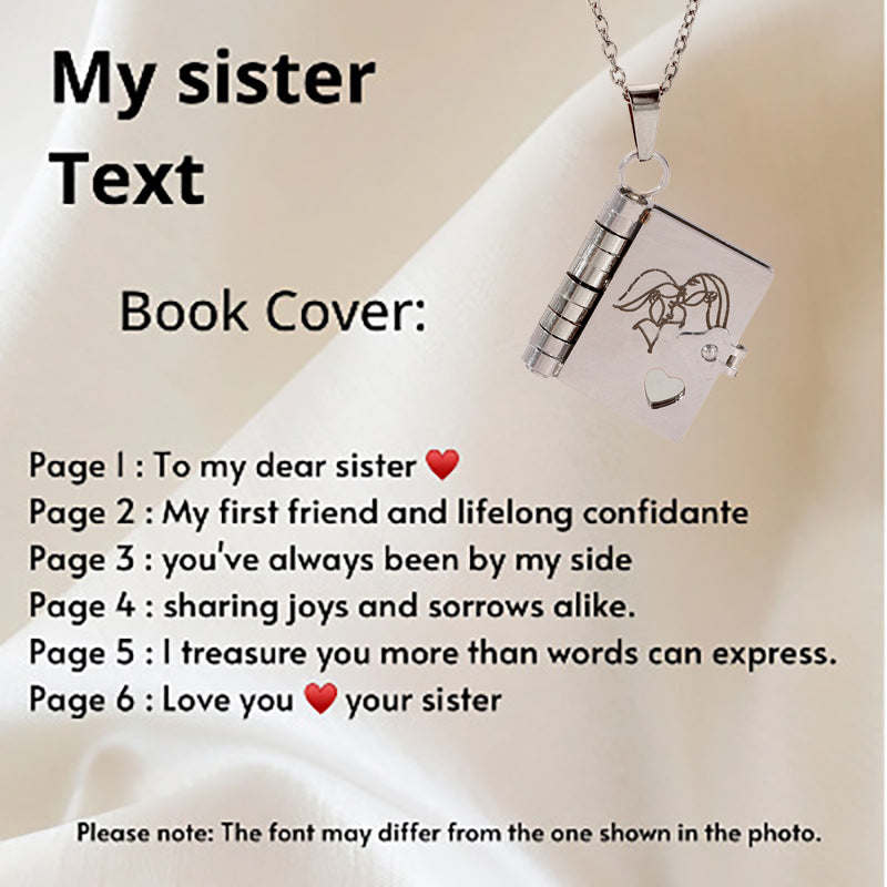 🔥LAST DAY🔥Book Necklace for Granddaughter