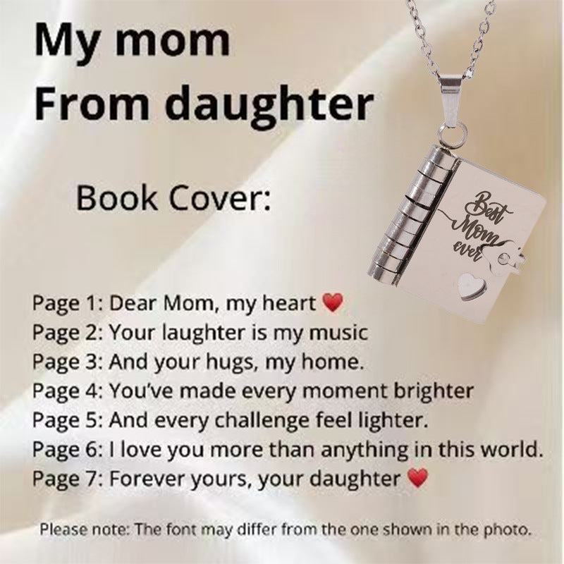 🔥LAST DAY🔥Book Necklace for Granddaughter