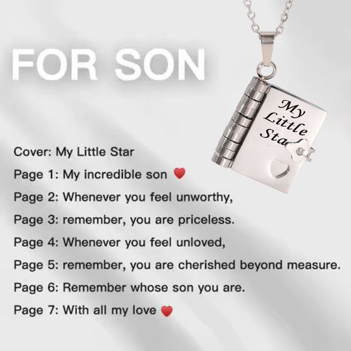 🔥LAST DAY🔥Book Necklace for Granddaughter
