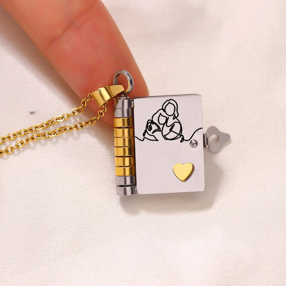 🔥LAST DAY🔥Book Necklace for Granddaughter