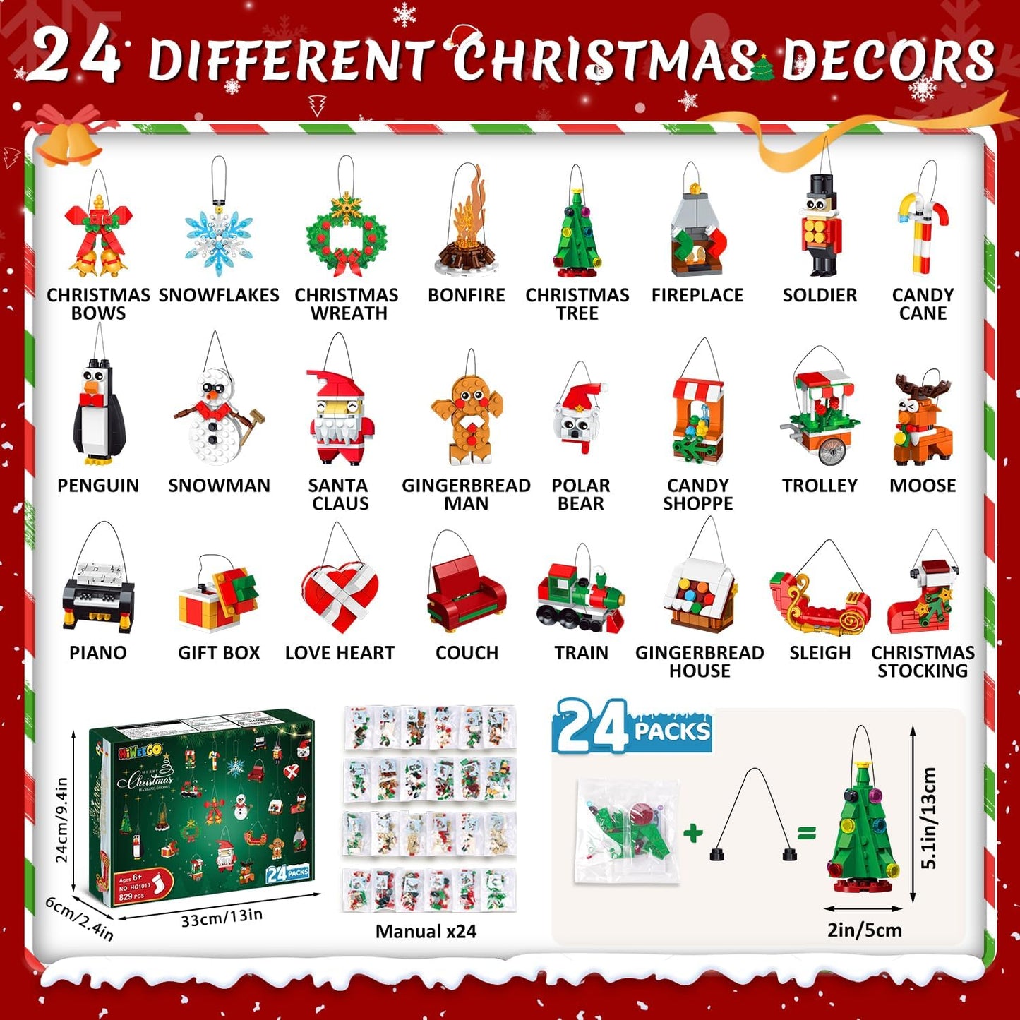 New Arrival 24 Countdown Building Block Set