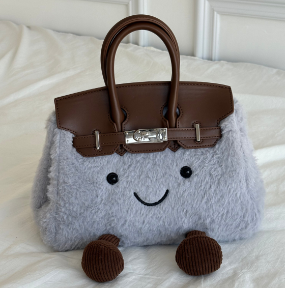 Plush platinum bag handbag shoulder bag