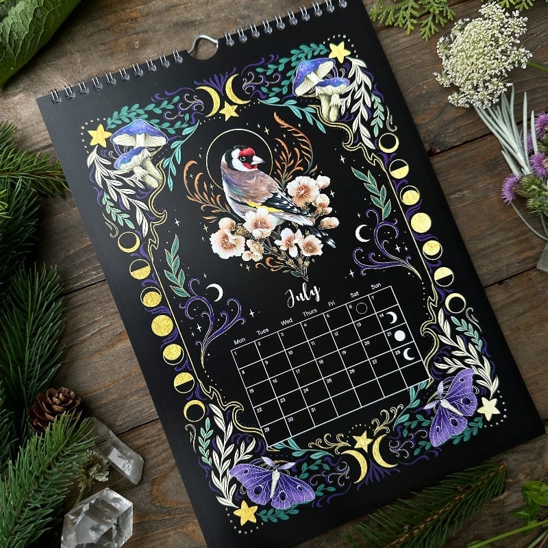 🔥HOT SALE 49% OFF - ✨Favorite paintings of the year- Calendar with moon phases📆