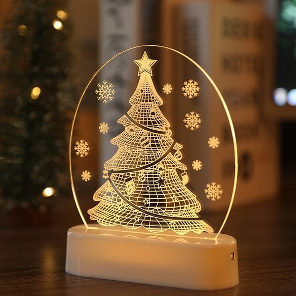 The New 2023 Santa Claus snowman Christmas Tree Lights bedroom decor night lights