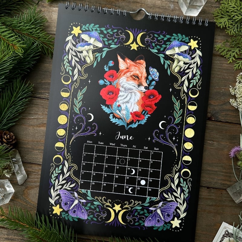 🔥HOT SALE 49% OFF - ✨Favorite paintings of the year- Calendar with moon phases📆