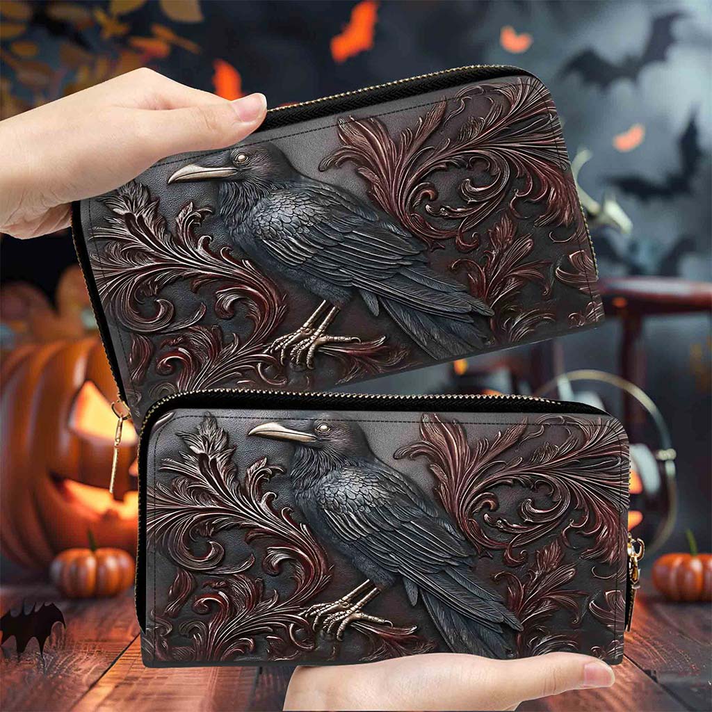 Gothic Raven PU Leather Handbag 🖤 Halloween Crow Shoulder Bag