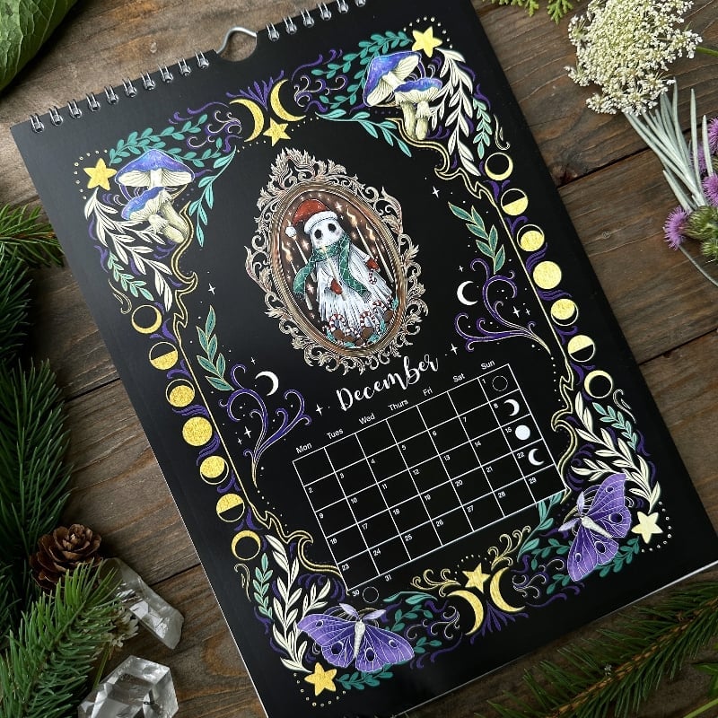 🔥HOT SALE 49% OFF - ✨Favorite paintings of the year- Calendar with moon phases📆