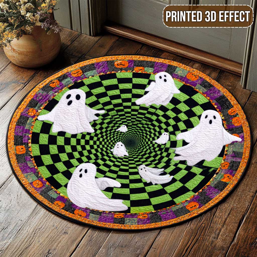 Halloween Cute Ghost 3D Printed Rug