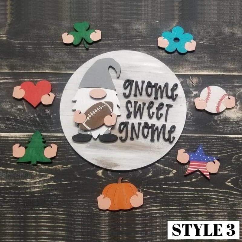 🎉 49% OFF 🎉-Cute 3D Seasonal Interchangeable Gnome Door Hanger