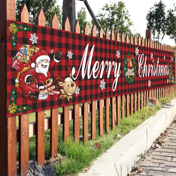(🔥HOT SALE NOW 49% OFF) - Christmas Outdoor Banner Flag Pulling