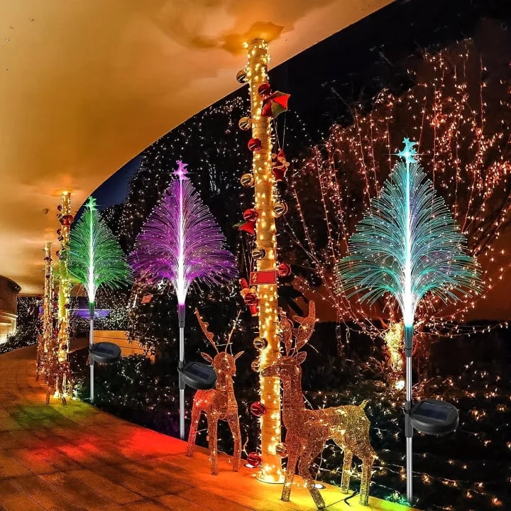 🔥Christmas Promotion 49% Off - Seven Color Changing Solar Christmas Trees Lights