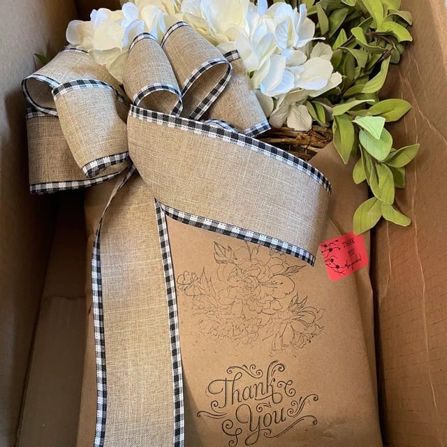 🎁Mother's Day Gift💐Cream Hydrangea Door Hanger Basket Wreath