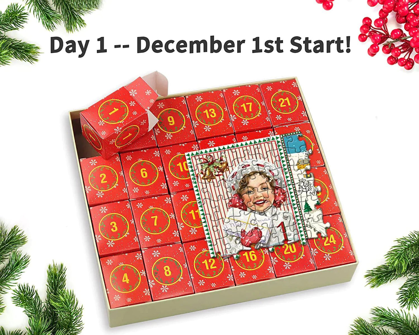 🎄Christmas Advent Calendar Jigsaw Puzzle 🧩[beautiful package]