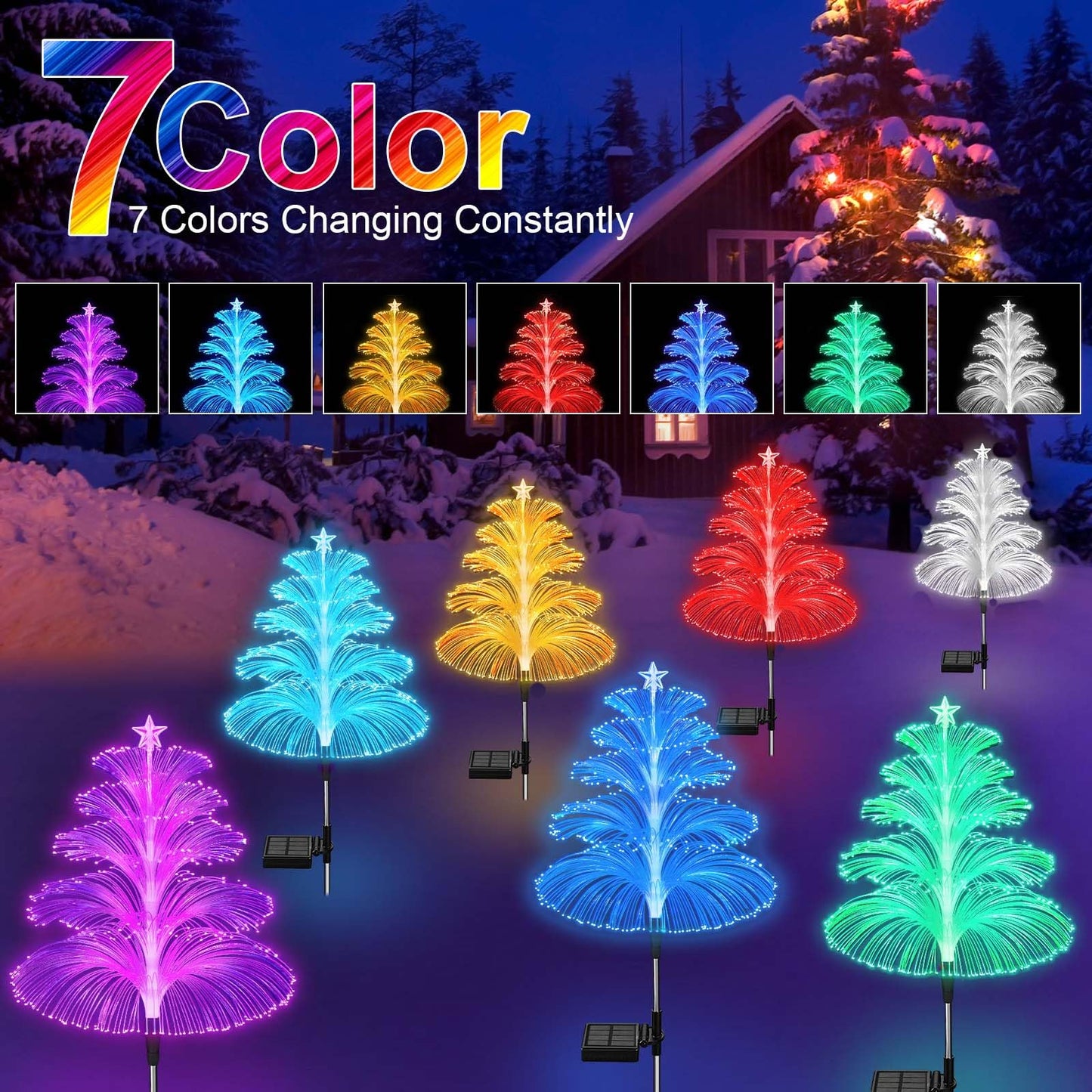 🔥7 Color Changing Christmas Firework Lights