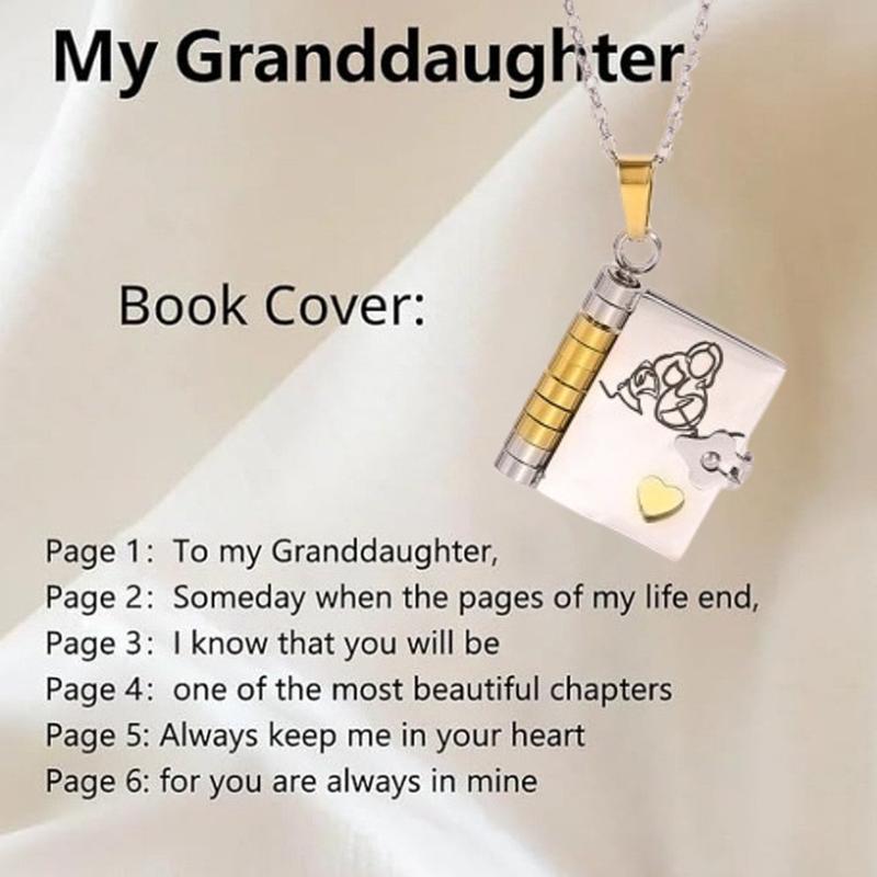 🔥LAST DAY🔥Book Necklace for Granddaughter