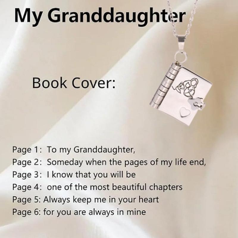 🔥LAST DAY🔥Book Necklace for Granddaughter