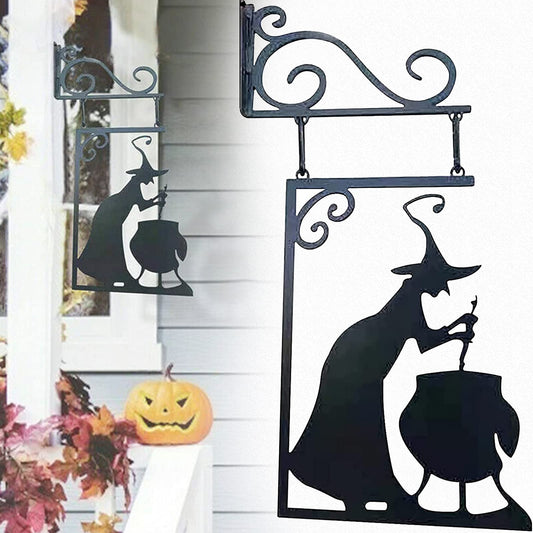 Halloween Witch Cauldron Silhouette Wall Decor