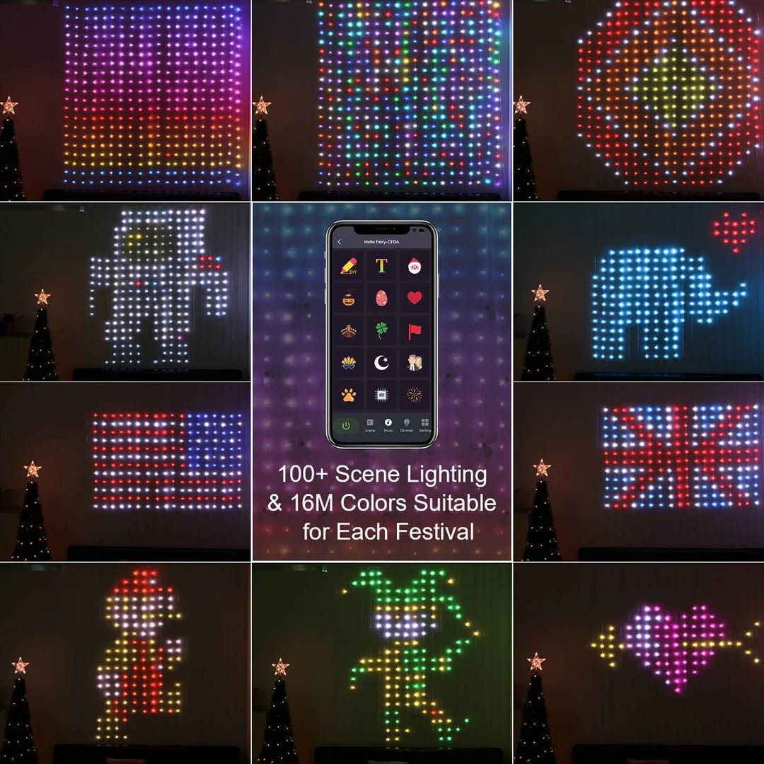 🔥2024 New Year Hot Sale🎁Color Waves LED Curtain Sync Lights