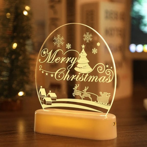 The New 2023 Santa Claus snowman Christmas Tree Lights bedroom decor night lights