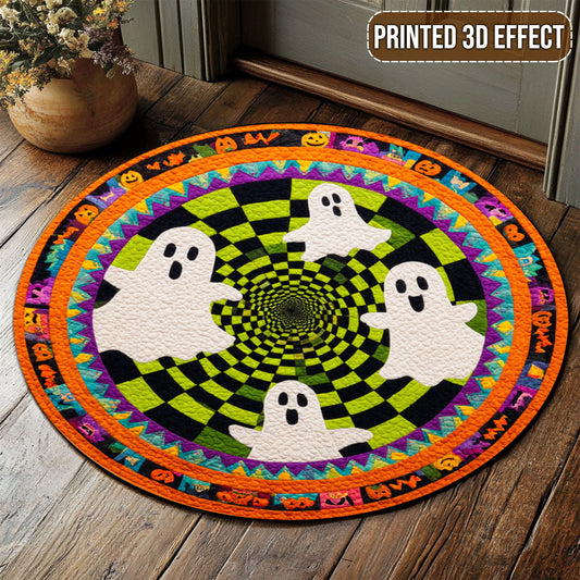Halloween Cute Ghost 3D Printed Rug