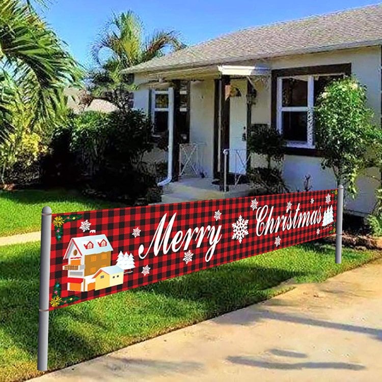 (🔥HOT SALE NOW 49% OFF) - Christmas Outdoor Banner Flag Pulling