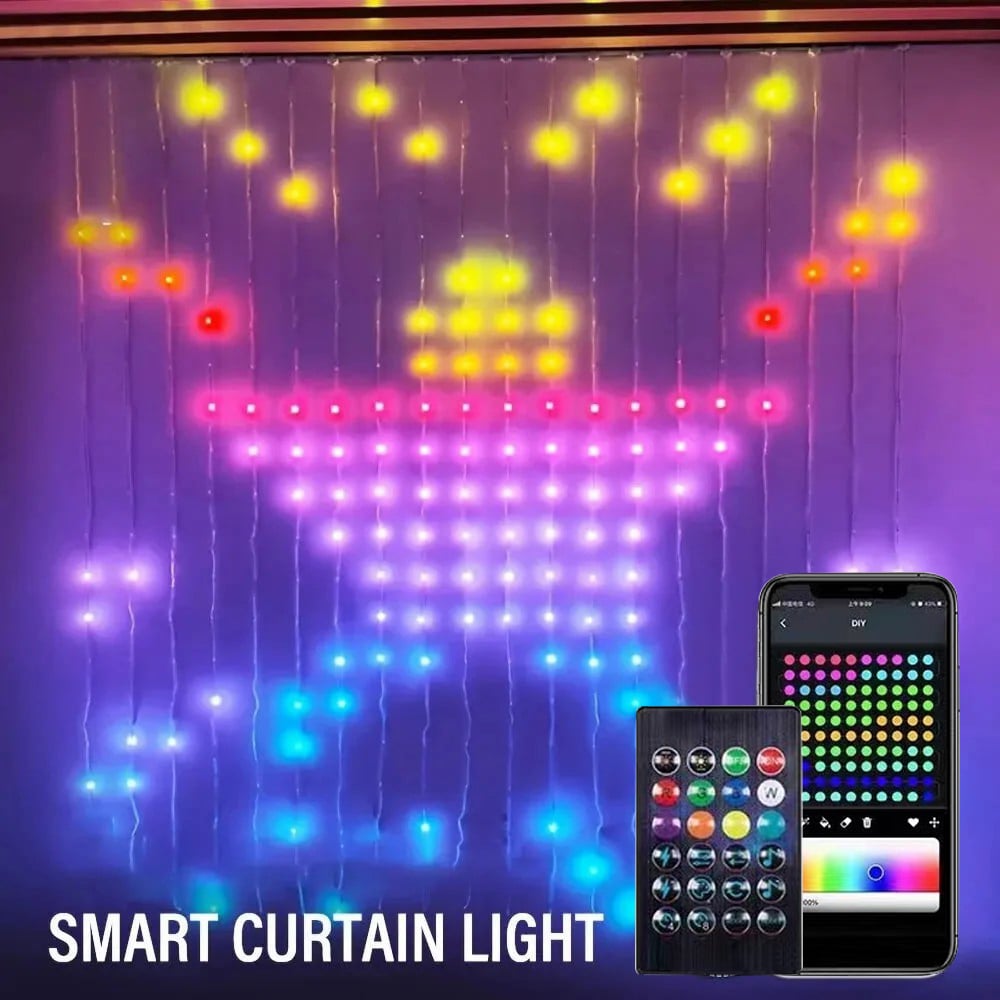 🔥2024 New Year Hot Sale🎁Color Waves LED Curtain Sync Lights