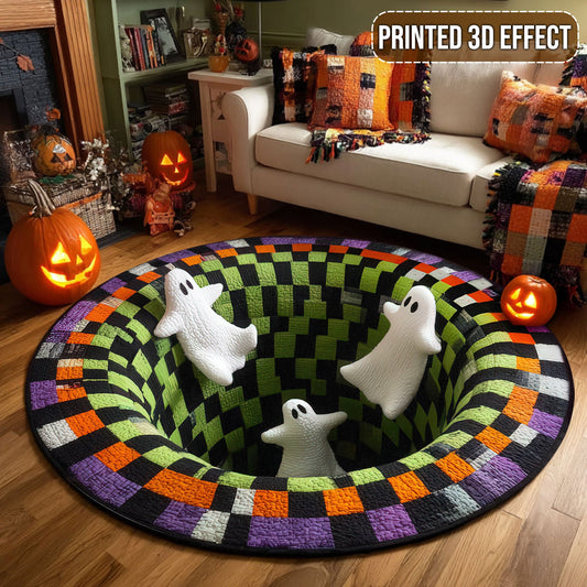 Halloween Cute Ghost 3D Printed Rug