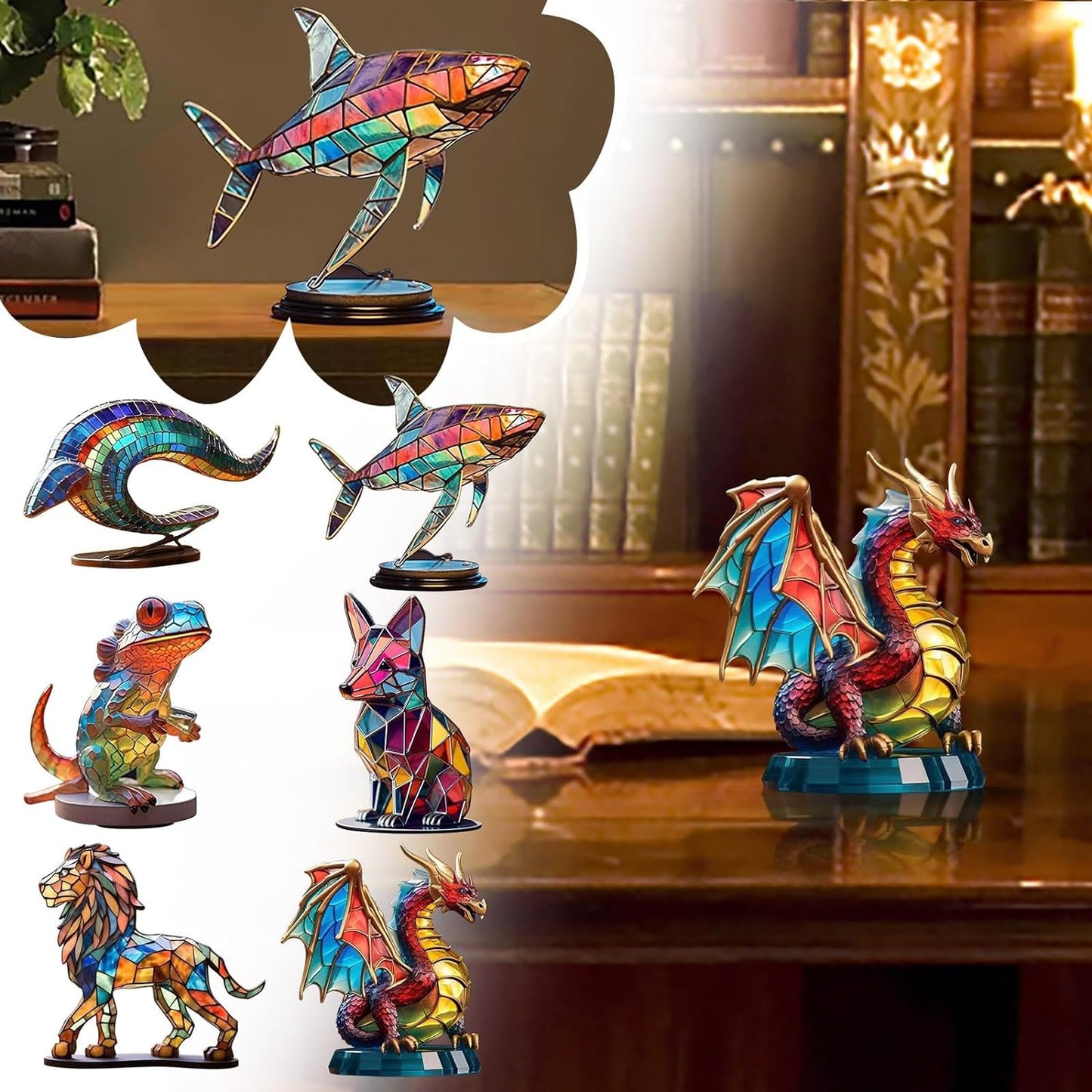 Colored Acrylic Board Animal Sitting Desktop Ornaments - Buy 2 Free Shipping