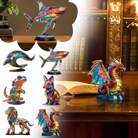 Colored Acrylic Board Animal Sitting Desktop Ornaments - Buy 2 Free Shipping