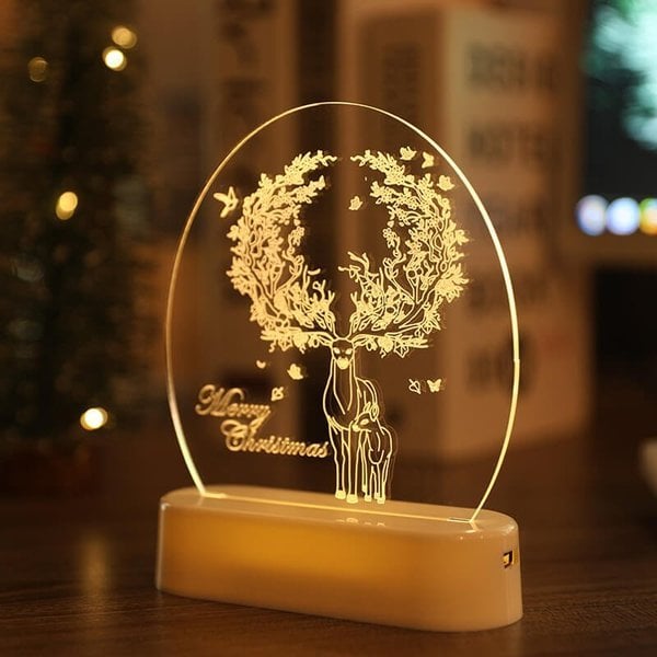 The New 2023 Santa Claus snowman Christmas Tree Lights bedroom decor night lights